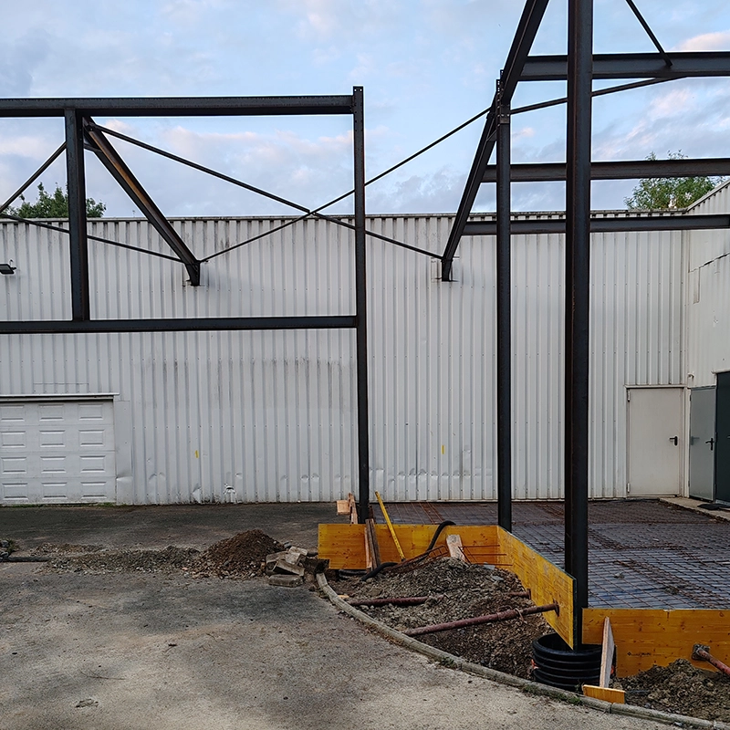 Travaux d'agrandissement du studio - vue 2